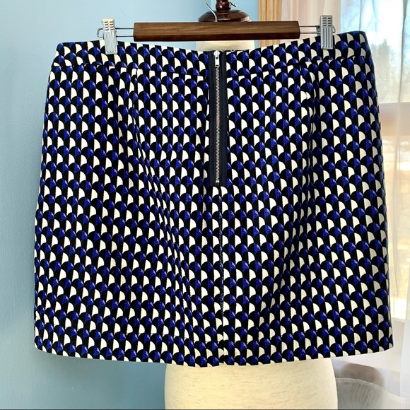 J. Crew Jet Set Geo Mini Skirt in Vibrant Blue - Picture 3 of 4